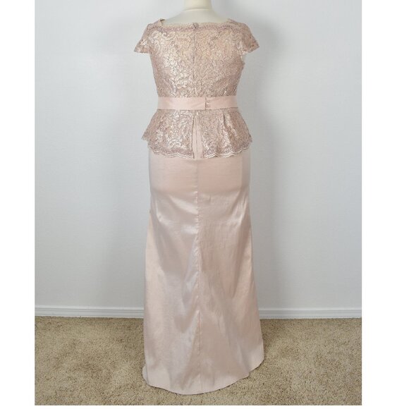 Ignite Evenings Cap Sleeve Sequin Lace Mock Two Piece Dress - 18 - Picture 7 of 9